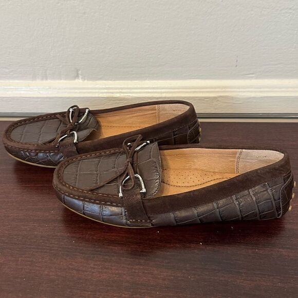 Ralph Lauren leather loafer In brown size 6B new - Picture 4 of 14